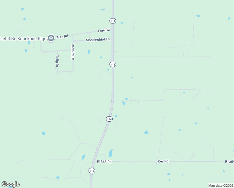 map of restaurants, bars, coffee shops, grocery stores, and more near 4014 Oklahoma 113 in McAlester