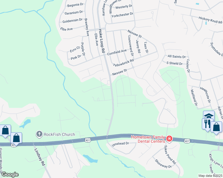 map of restaurants, bars, coffee shops, grocery stores, and more near 2071 Hoke Loop Road in Fayetteville