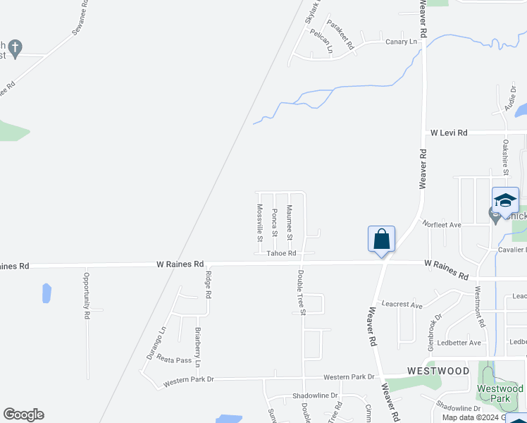 map of restaurants, bars, coffee shops, grocery stores, and more near 4040 Mossville Street in Memphis