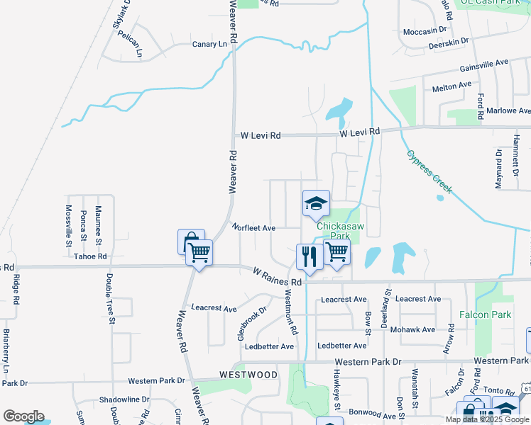 map of restaurants, bars, coffee shops, grocery stores, and more near 4029 Glenbrook Street in Memphis