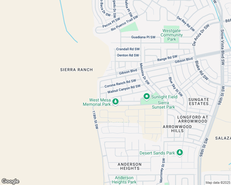map of restaurants, bars, coffee shops, grocery stores, and more near 10756 Walnut Canyon Road Southwest in Albuquerque