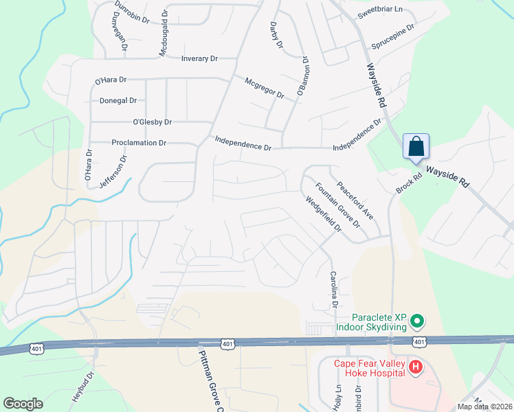 map of restaurants, bars, coffee shops, grocery stores, and more near 816 Carolina Drive in Raeford