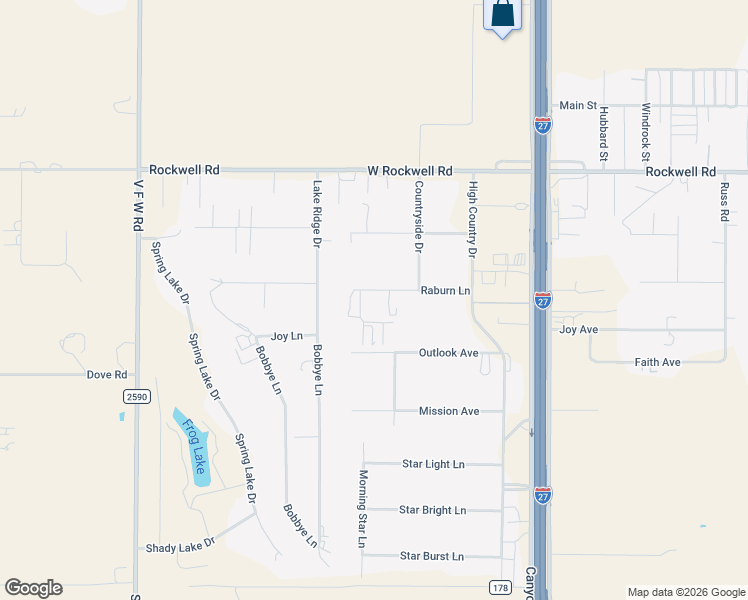 map of restaurants, bars, coffee shops, grocery stores, and more near 8001 Raburn Lane in Canyon