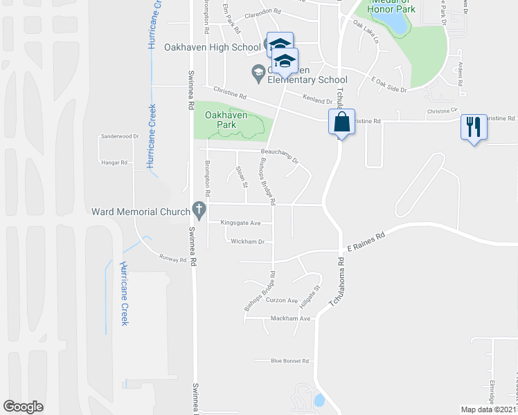 map of restaurants, bars, coffee shops, grocery stores, and more near 3125 Queensgate Avenue in Memphis