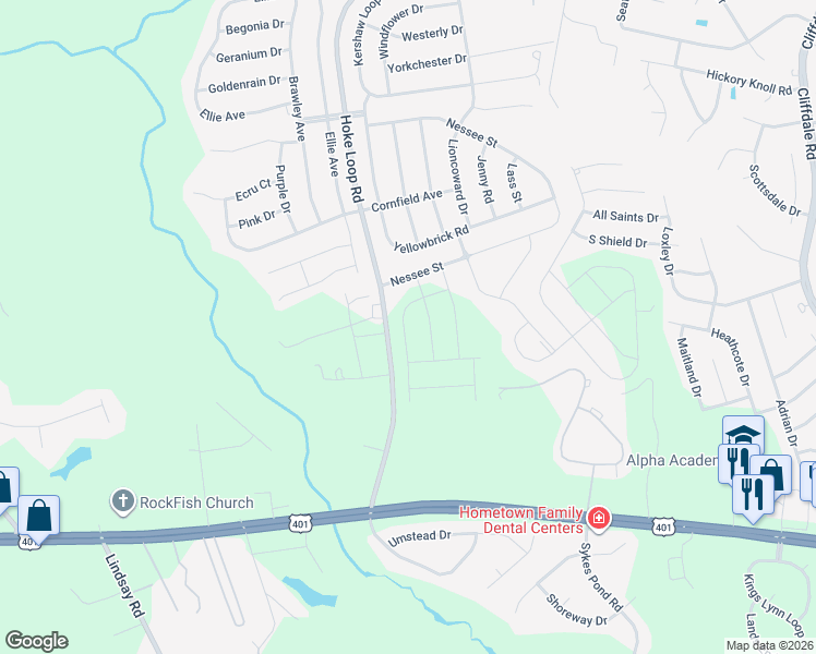 map of restaurants, bars, coffee shops, grocery stores, and more near 2071-2091 Hoke Loop Road in Fayetteville