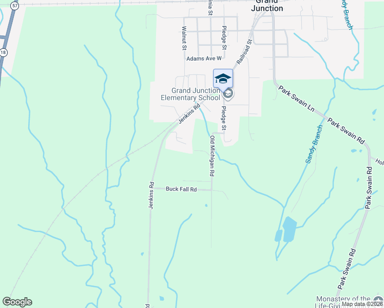 map of restaurants, bars, coffee shops, grocery stores, and more near 200 Old Michigan Road in Grand Junction