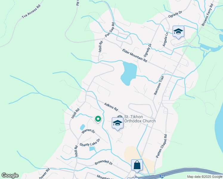 map of restaurants, bars, coffee shops, grocery stores, and more near 3315 Pioneer Drive in Chattanooga