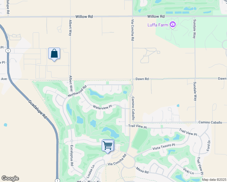 map of restaurants, bars, coffee shops, grocery stores, and more near 921 Lilly Court in Nipomo