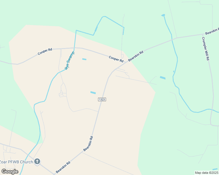 map of restaurants, bars, coffee shops, grocery stores, and more near 2134 Bearskin Road in Salemburg