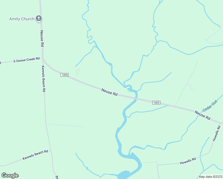 map of restaurants, bars, coffee shops, grocery stores, and more near 7939 Neuse Road in Grantsboro