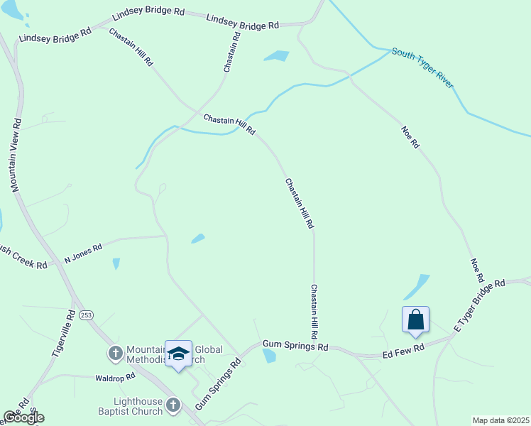 map of restaurants, bars, coffee shops, grocery stores, and more near 275 Chastain Hill Road in Taylors