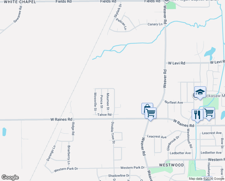 map of restaurants, bars, coffee shops, grocery stores, and more near 4035 Double Tree Street in Memphis
