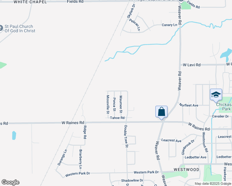 map of restaurants, bars, coffee shops, grocery stores, and more near 4039 Maumee Street in Memphis