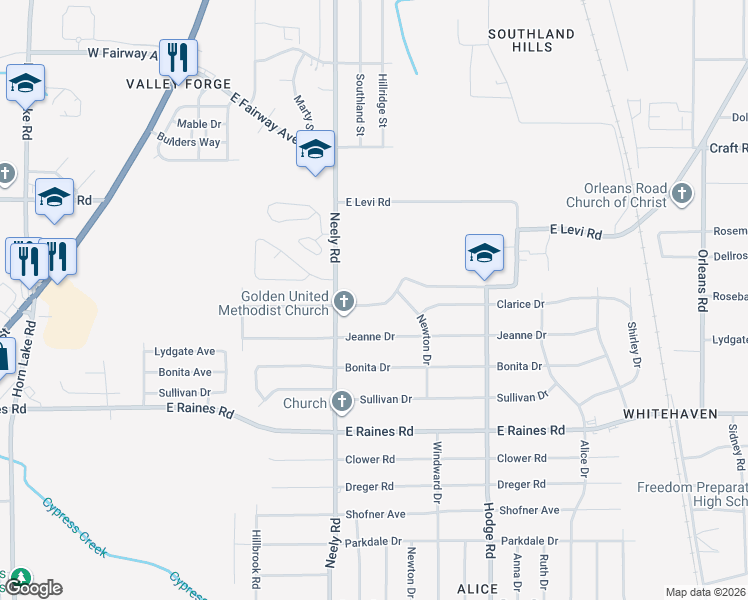 map of restaurants, bars, coffee shops, grocery stores, and more near 308 Ivan Road in Memphis