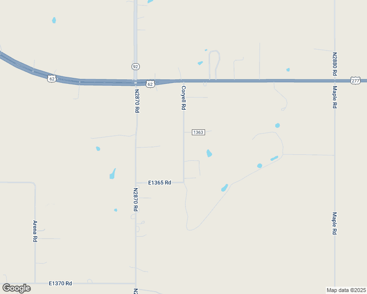 map of restaurants, bars, coffee shops, grocery stores, and more near 2425 County Street 2872 in Chickasha