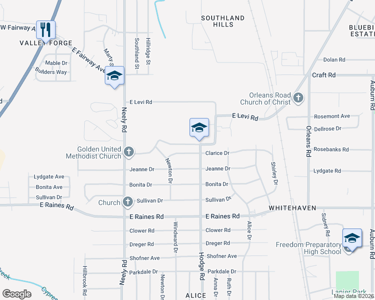 map of restaurants, bars, coffee shops, grocery stores, and more near 400 Ivan Road in Memphis