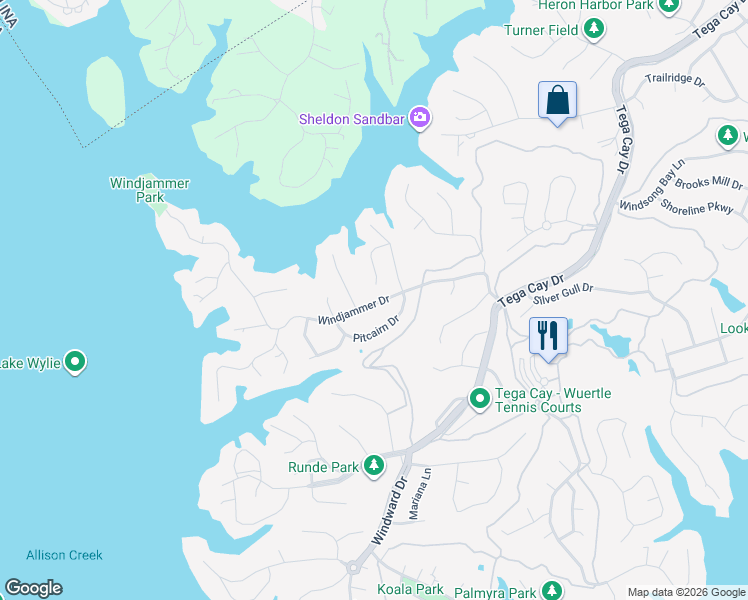 map of restaurants, bars, coffee shops, grocery stores, and more near 9053 Spanish Wells Court in Fort Mill