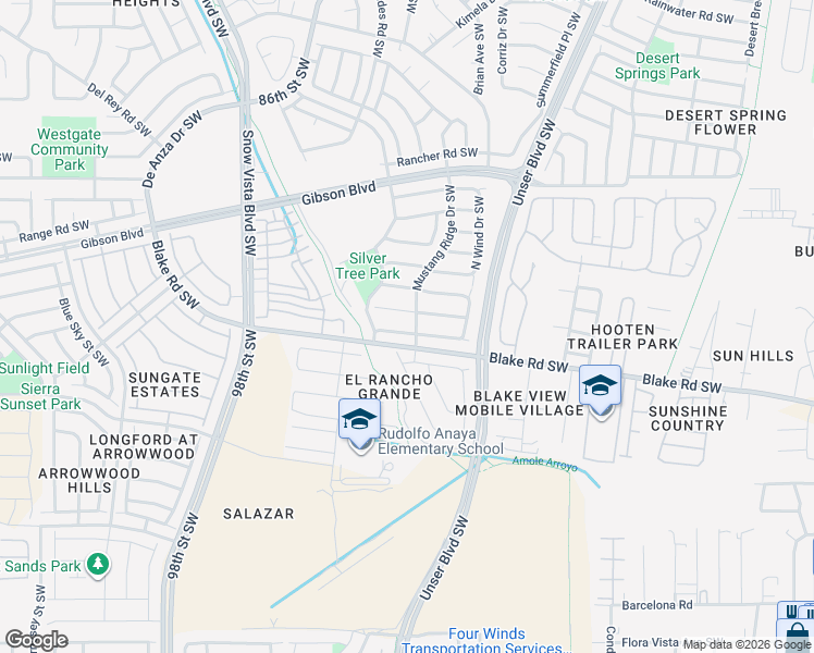 map of restaurants, bars, coffee shops, grocery stores, and more near 8709 Spring Sage Court in Albuquerque