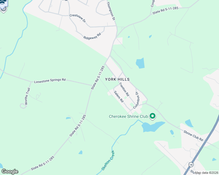 map of restaurants, bars, coffee shops, grocery stores, and more near 1233 State Road S-11-285 in Gaffney