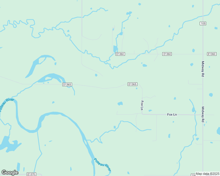 map of restaurants, bars, coffee shops, grocery stores, and more near County Road D1365 in Poteau