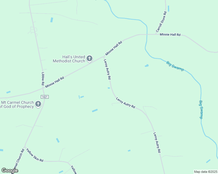 map of restaurants, bars, coffee shops, grocery stores, and more near 1933 Leroy Autry Road in Autryville