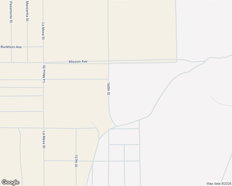 map of restaurants, bars, coffee shops, grocery stores, and more near 160th Street in North Edwards