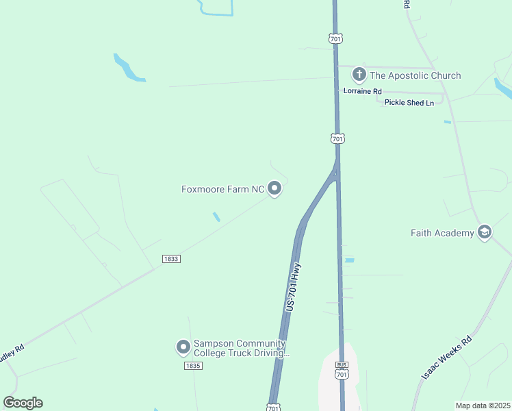map of restaurants, bars, coffee shops, grocery stores, and more near 1266 Nathan Dudley Road in Clinton
