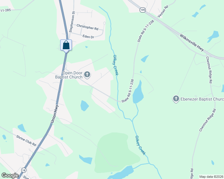 map of restaurants, bars, coffee shops, grocery stores, and more near 429 State Road S-11-238 in Gaffney