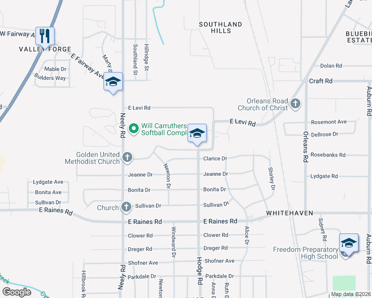 map of restaurants, bars, coffee shops, grocery stores, and more near 400 Ivan Road in Memphis