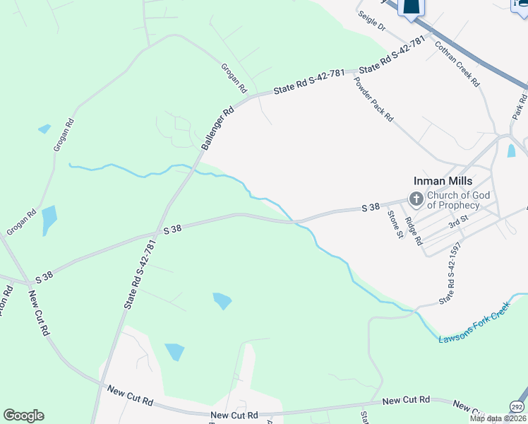 map of restaurants, bars, coffee shops, grocery stores, and more near 310 Holly Springs Road in Inman