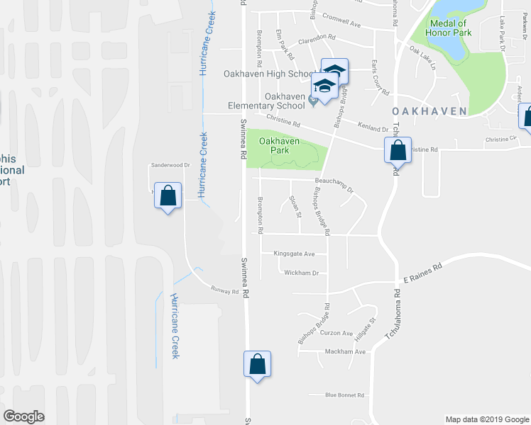 map of restaurants, bars, coffee shops, grocery stores, and more near 3978 Brompton Rd in Memphis