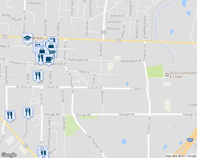 map of restaurants, bars, coffee shops, grocery stores, and more near 195 Friendship Cove in Collierville