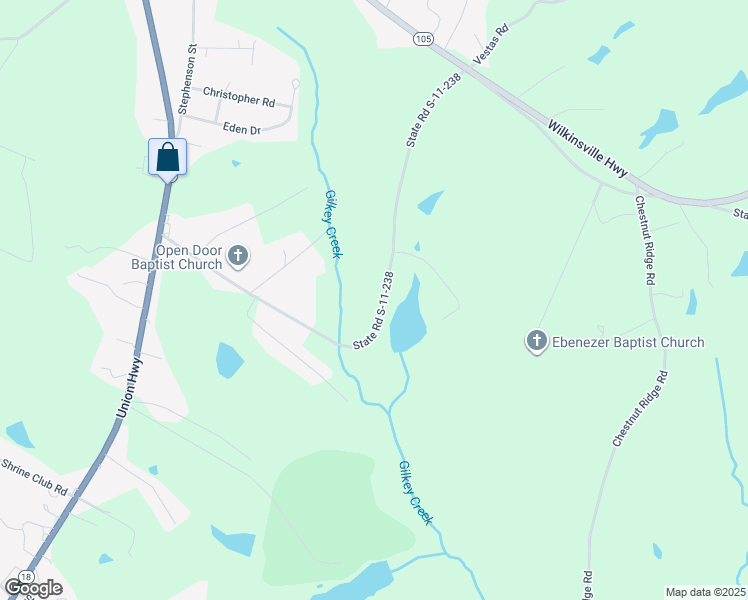 map of restaurants, bars, coffee shops, grocery stores, and more near 509 State Road S-11-238 in Gaffney