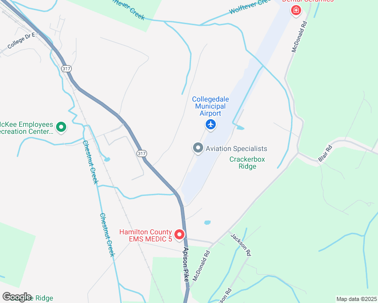 map of restaurants, bars, coffee shops, grocery stores, and more near 5100 Bess Moore Road in Apison