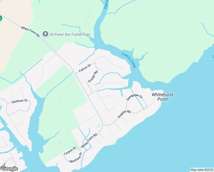 map of restaurants, bars, coffee shops, grocery stores, and more near 6006 Harbour Way in Oriental