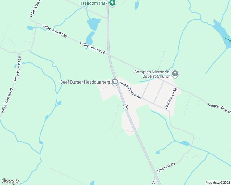 map of restaurants, bars, coffee shops, grocery stores, and more near 5998 Spring Place Road Southeast in Cleveland