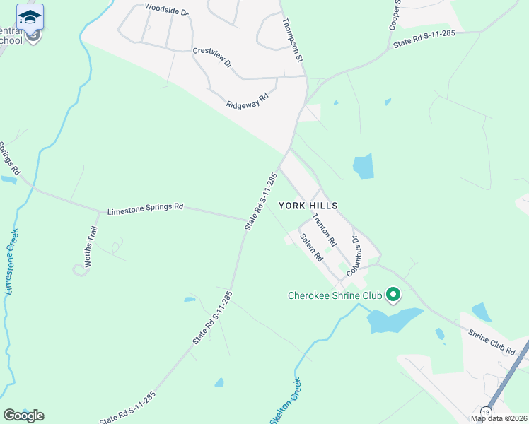 map of restaurants, bars, coffee shops, grocery stores, and more near 1233 State Road S-11-285 in Gaffney