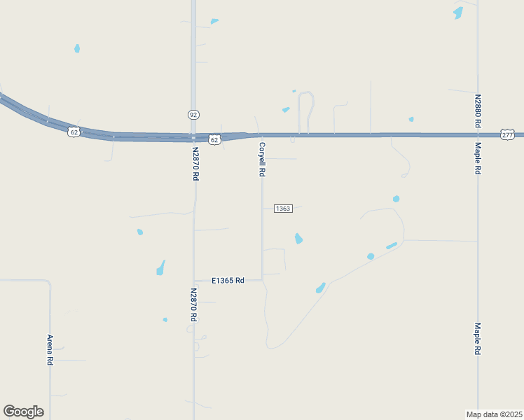 map of restaurants, bars, coffee shops, grocery stores, and more near 2425 County Street 2872 in Chickasha