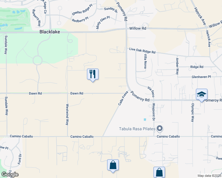 map of restaurants, bars, coffee shops, grocery stores, and more near 1060 Dawn Road in Nipomo