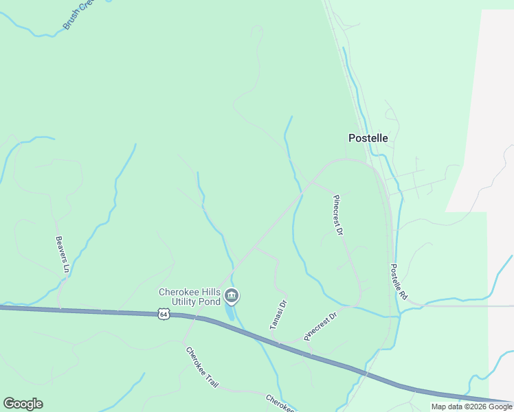 map of restaurants, bars, coffee shops, grocery stores, and more near 317 Postelle Rd in Copperhill