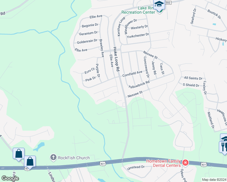 map of restaurants, bars, coffee shops, grocery stores, and more near 5906 Daybrook Court in Fayetteville