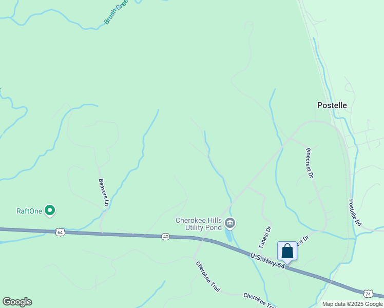 map of restaurants, bars, coffee shops, grocery stores, and more near 100-198 Hutcheson Hill in Copperhill