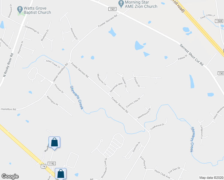 map of restaurants, bars, coffee shops, grocery stores, and more near 2901 Monterrey Lane in Monroe