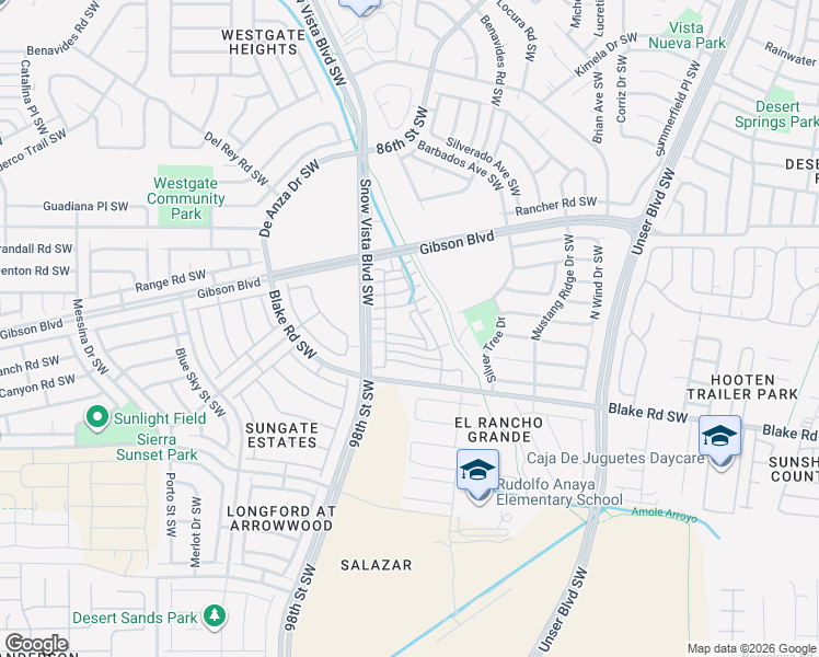 map of restaurants, bars, coffee shops, grocery stores, and more near 2300 Diamond Mesa Trail Southwest in Albuquerque