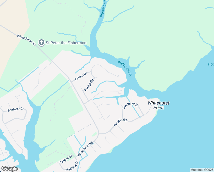 map of restaurants, bars, coffee shops, grocery stores, and more near 6015 Harbour Way in Oriental