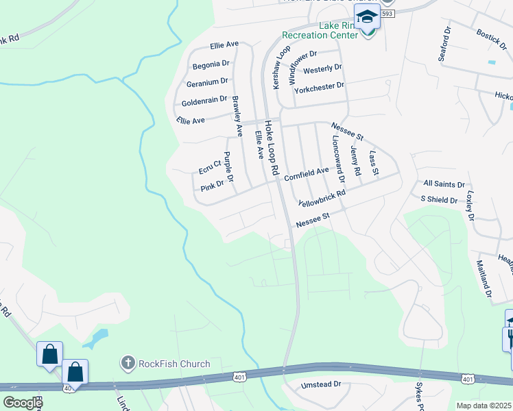 map of restaurants, bars, coffee shops, grocery stores, and more near 5911 Crown Ridge Court in Fayetteville