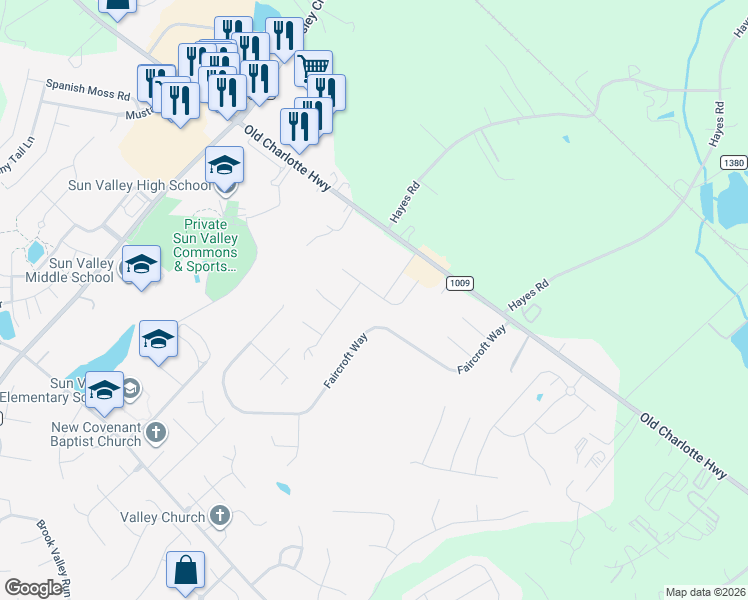 map of restaurants, bars, coffee shops, grocery stores, and more near 4905 Farmview Drive in Monroe