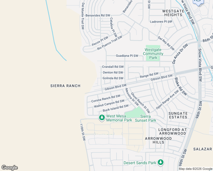map of restaurants, bars, coffee shops, grocery stores, and more near 2216 Panola Street Southwest in Albuquerque