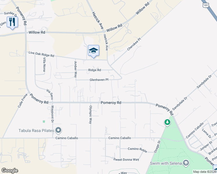 map of restaurants, bars, coffee shops, grocery stores, and more near 835 Ten Oaks Way in Nipomo