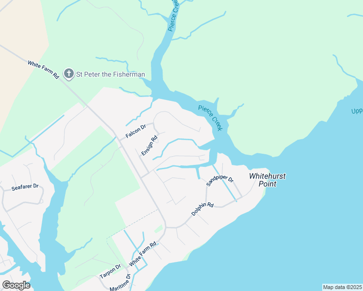 map of restaurants, bars, coffee shops, grocery stores, and more near 6015 Harbour Way in Oriental
